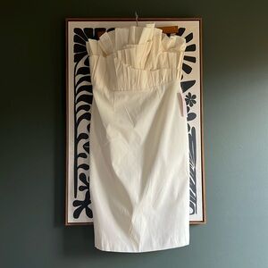 NWT BHLDN Anthropologie Ivory Sheath Wedding Formal Pencil Dress 12